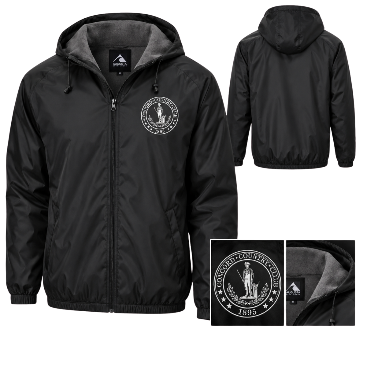 Fleece Lined Hooded Nylon Taffeta Jacket